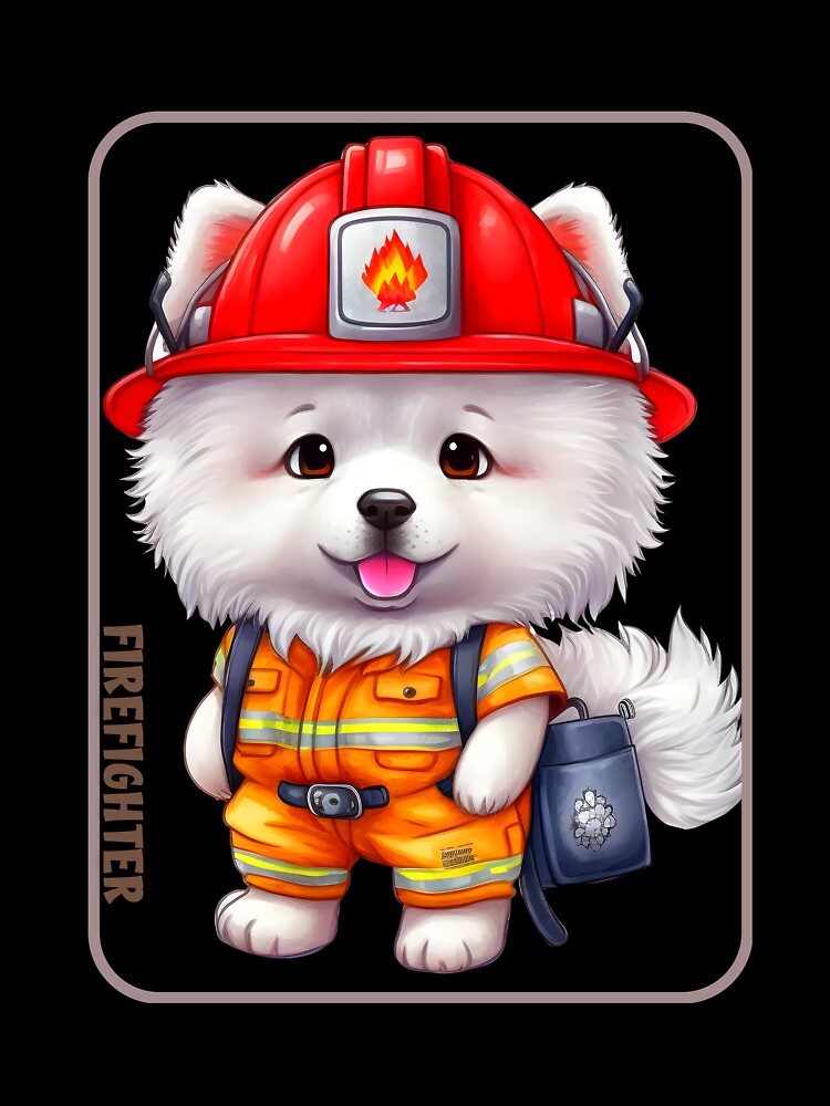 Firefighter, samoyed lover by HarriPaloma