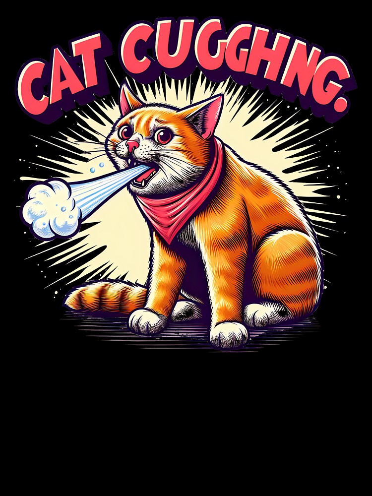 Cat Coughng, Cuh At, Cat Lover by CosmoLush