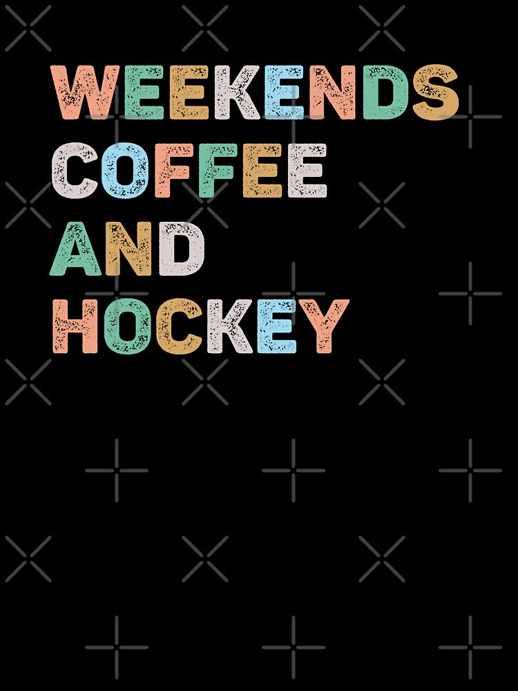 Weekends Coffee and Hockey Colorful Hockey Mom by RareBunny
