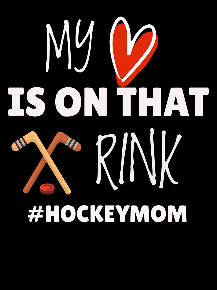My heart is on that rink hockey mom shirt,  Hockey gift, Hashtag hockey mom shirt,  Hockey mom life, Hockey fan,My heart is on that rink hockey mom mask, hockey lovers by T. MINISTRY