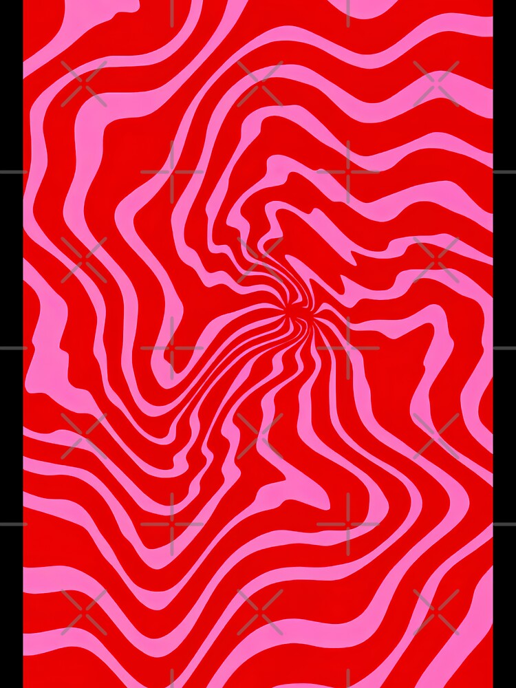 Psychedelic Pink and Red Swirl Pattern by MaisonMaroMara
