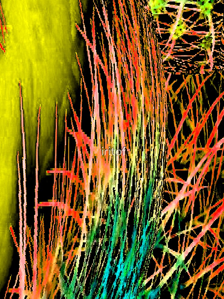 Spikes in Red yellow Aqua by Iritof by iritof