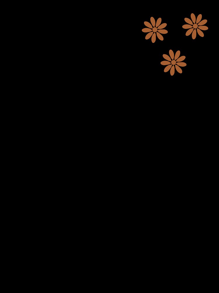 Stylized Minimalist illustration of three brown flowers by MagicMaker1984