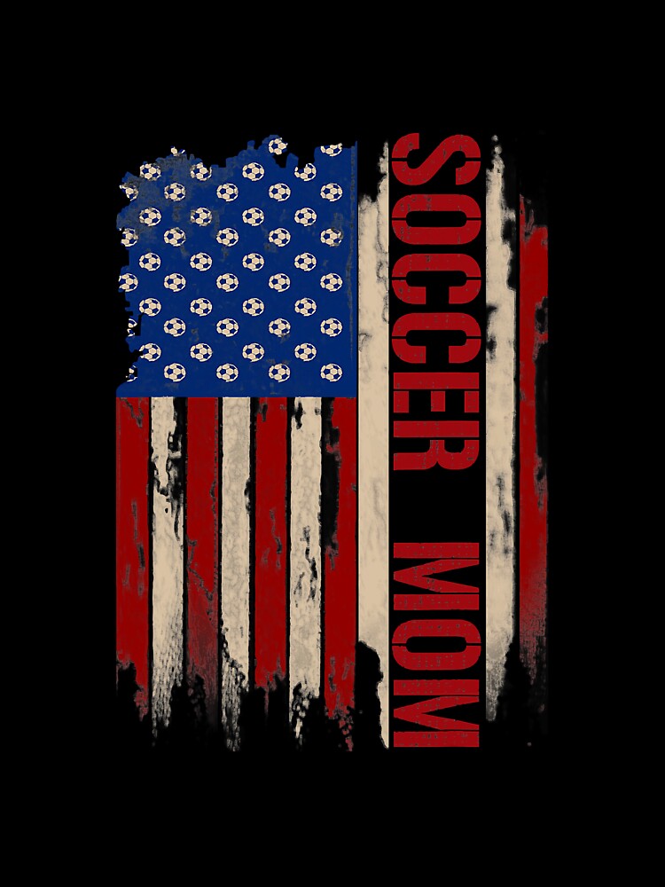 Vintage Soccer Mom American Usa Flag by SkyCloudBlue