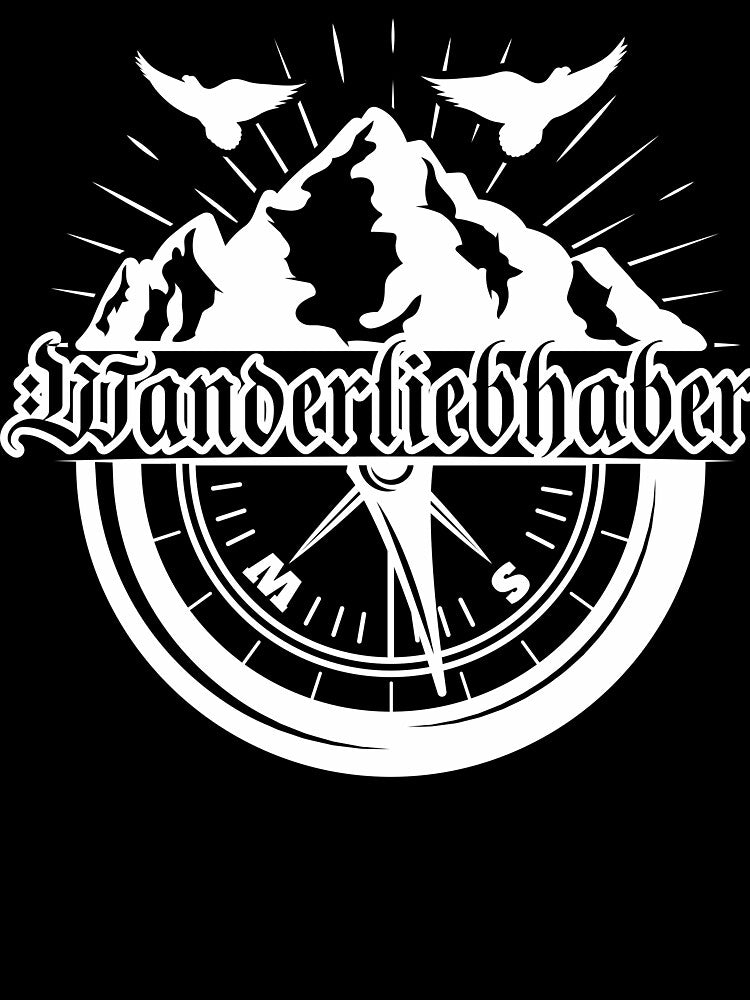 Hiking lovers | German hiking | Black hiking t-shirt by Ainbowz-Artwork