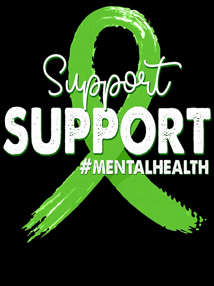 Support Squad Mental Health Awareness Green Ribbon by dianerobertsss
