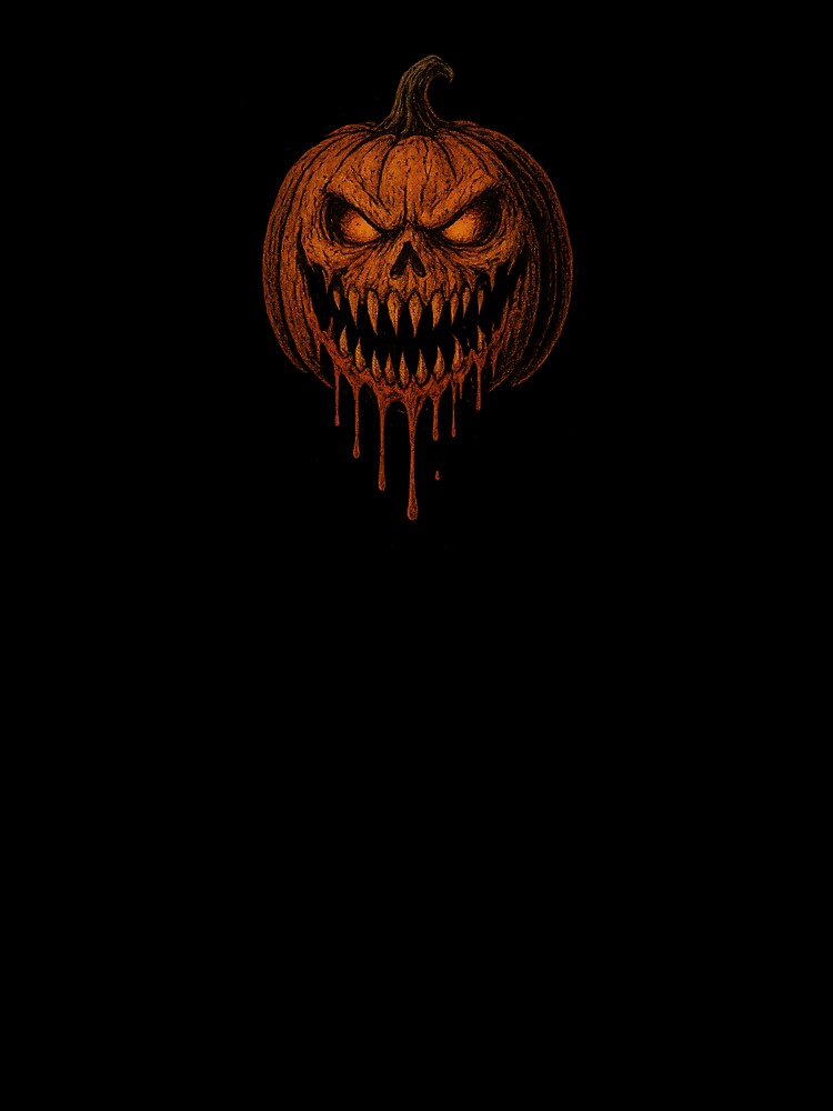 "Bloodthirsty Pumpkin – Retro Horror Halloween Design" by BlackStarShop77