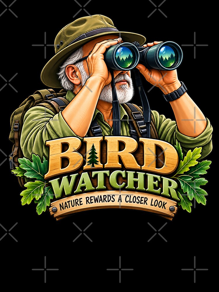 Bird Watcher – Nature Rewards a Closer Look Birdwatching Design by Tadeusz1