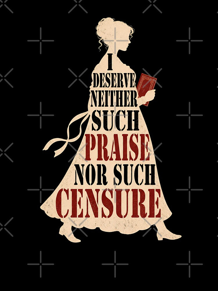 Pride and Prejudice Elizabeth Bennet Silhouette Quote Design by Fenay Designs