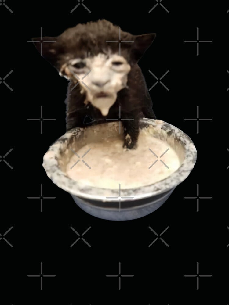 Milk Face Cat Meme (Cursed Milk Cat) by fomodesigns