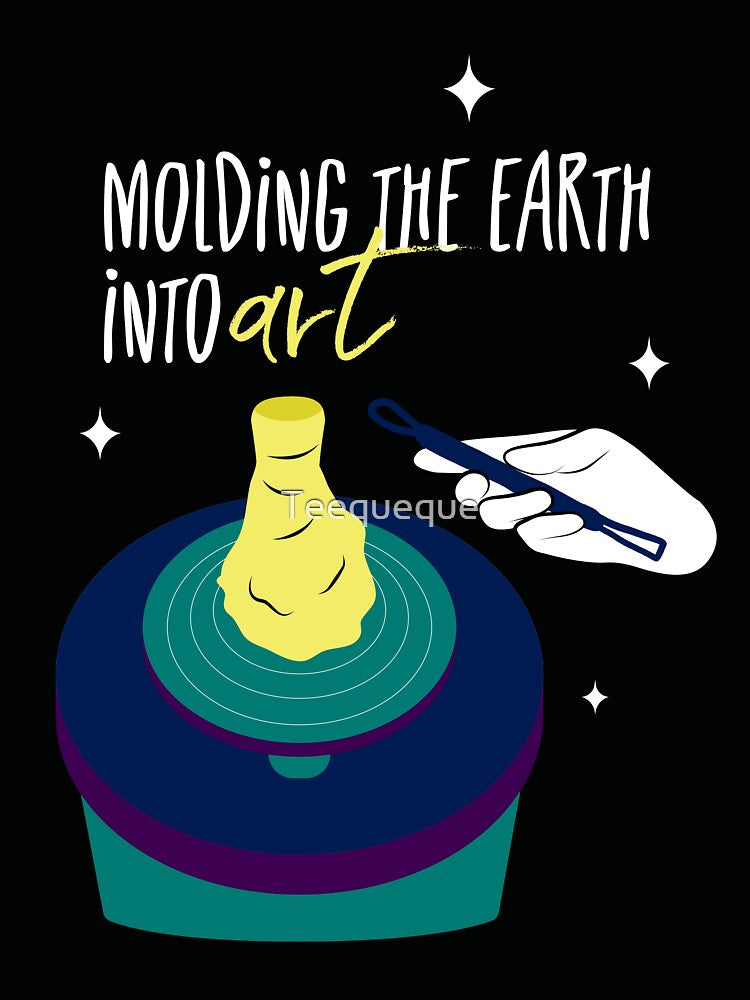 Molding mud into art by Teequeque
