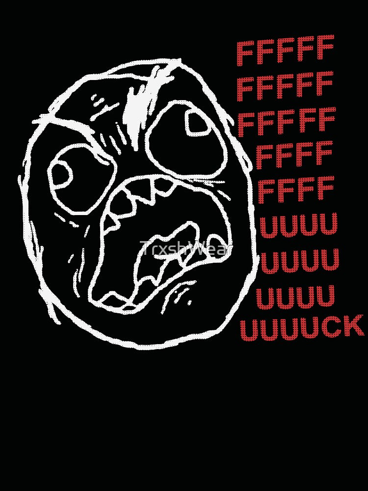 Rage Face Meme Retro Internet Y2K Nostalgia by TrxshWear