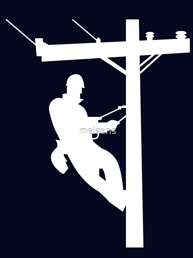 Lineman Art | Electric Cable Lineman Design Gift by melsens