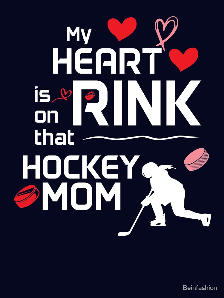 My heart is on that rink hockey mom, hockey mom gift idea by Beinfashion