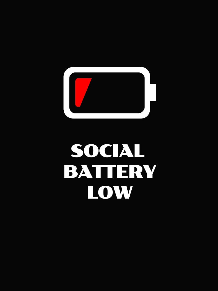 Social Battery Low by MarshDesignHub