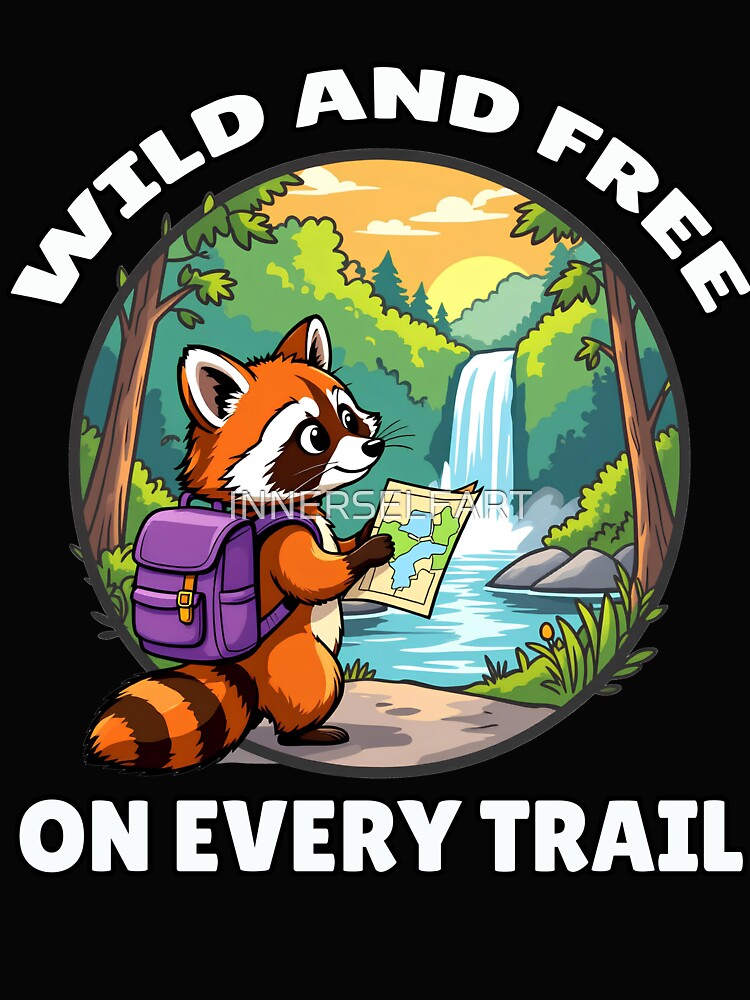 Wild and Free on Every Trail – Adventure Raccoon Hiking by INNERSELFART
