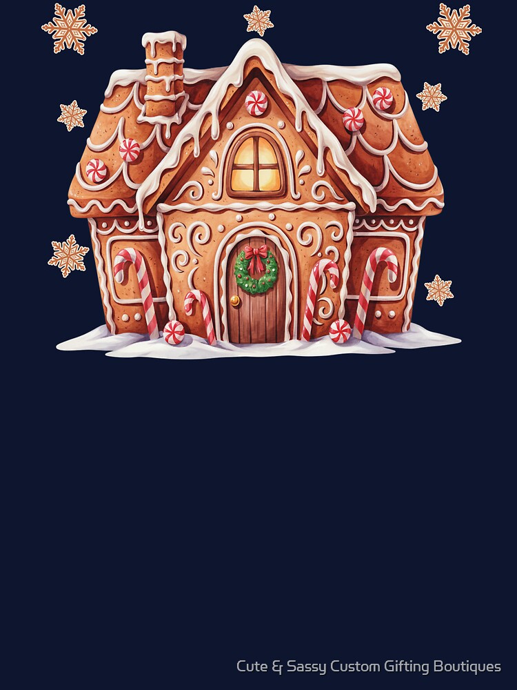 Christmas Gingerbread House Watercolor Aesthetic by Cute & Sassy Custom Gifting Boutiques