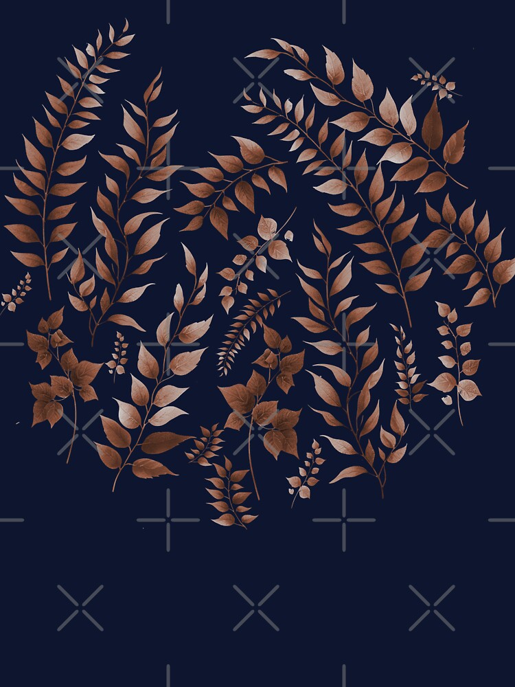 Greenery Botanical Print Brown and Cream by SilverPegasus