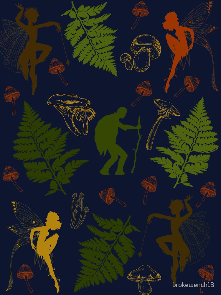 Forest Floor Fairy Print, color by brokewench13