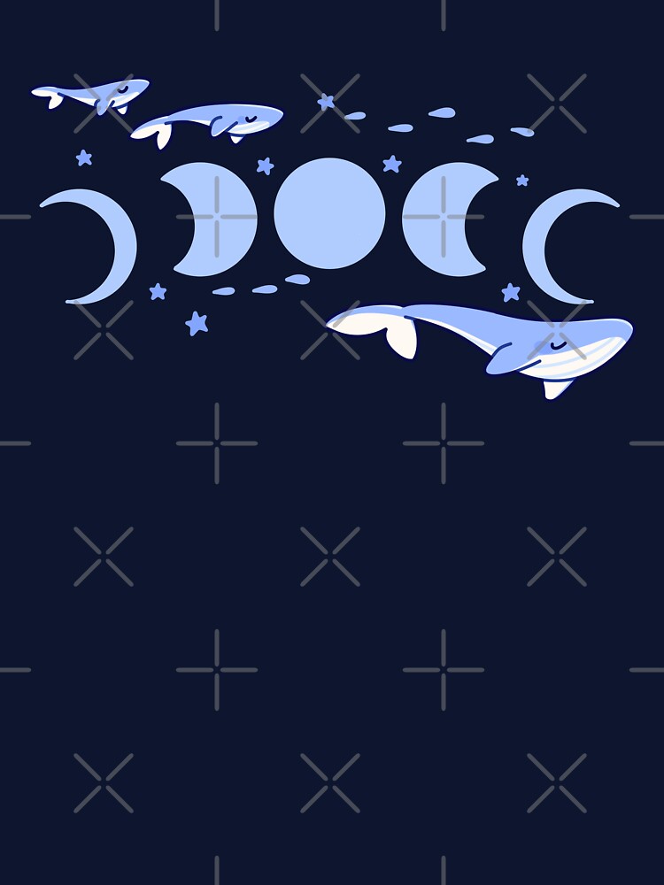 Aesthetic moon phase whales by SilAchan