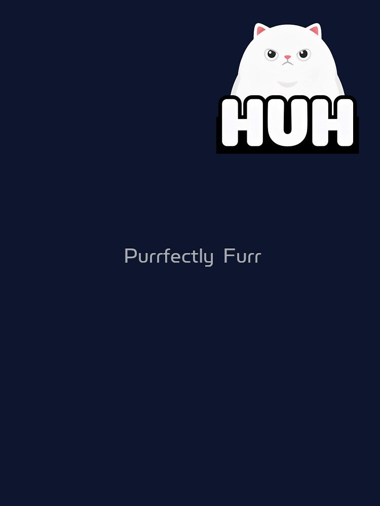 HUH White Cat Meme Sticker - Funny Grumpy Cat Reaction by Purrfectly  Furr