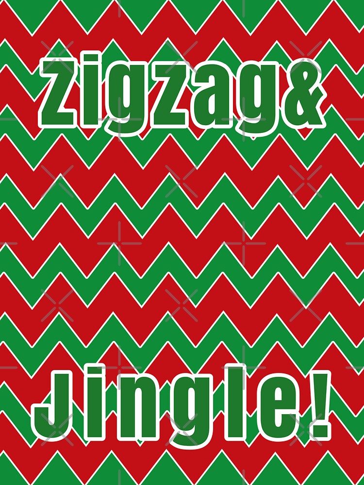 Zigzag & Jingle!  Red and Green Christmas Gradient Zigzag Pattern by IraNiva