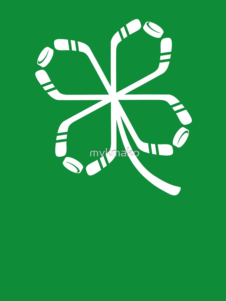 St. Patrick's Day Ice Hockey Shamrock Products/ Lucky Hockey Shirt by mvkmako