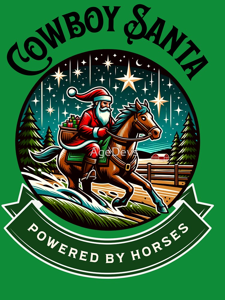 Cowboy Santa Powered by Horses Southern Christmas by AgeDevs