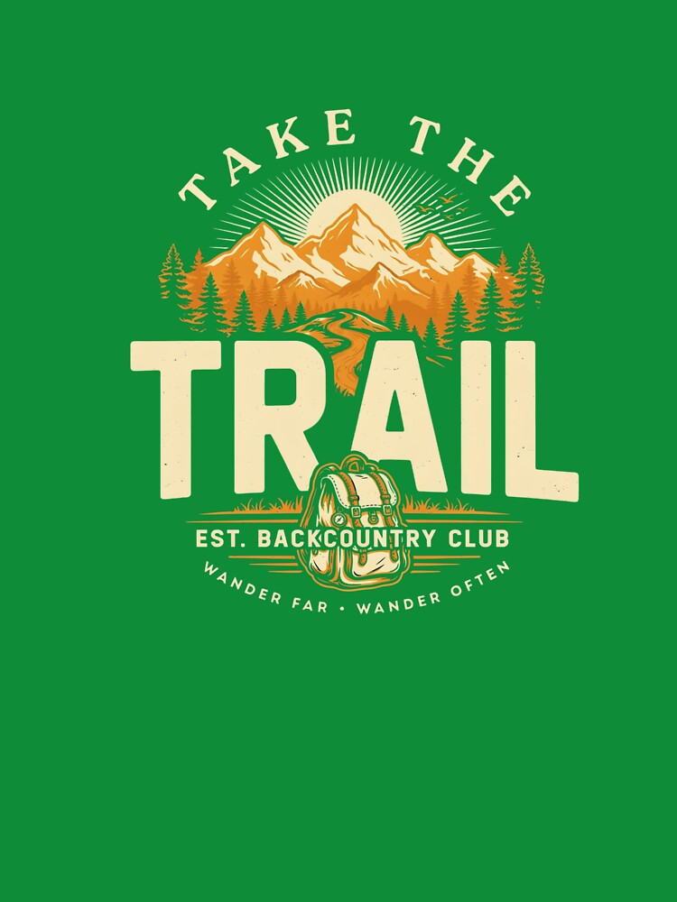 Take the Trail Vintage Hiking Design by SANADART