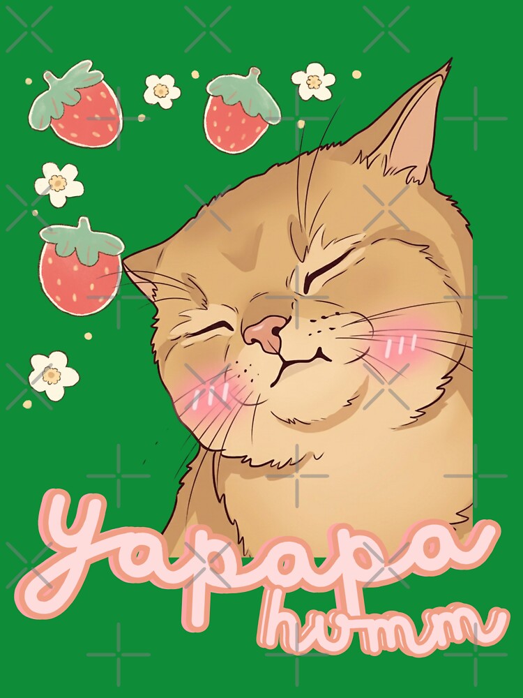 Yapapa Cat Meme Mmmm | Funny Viral AI Ginger Kitty Art by kuwagatamushi