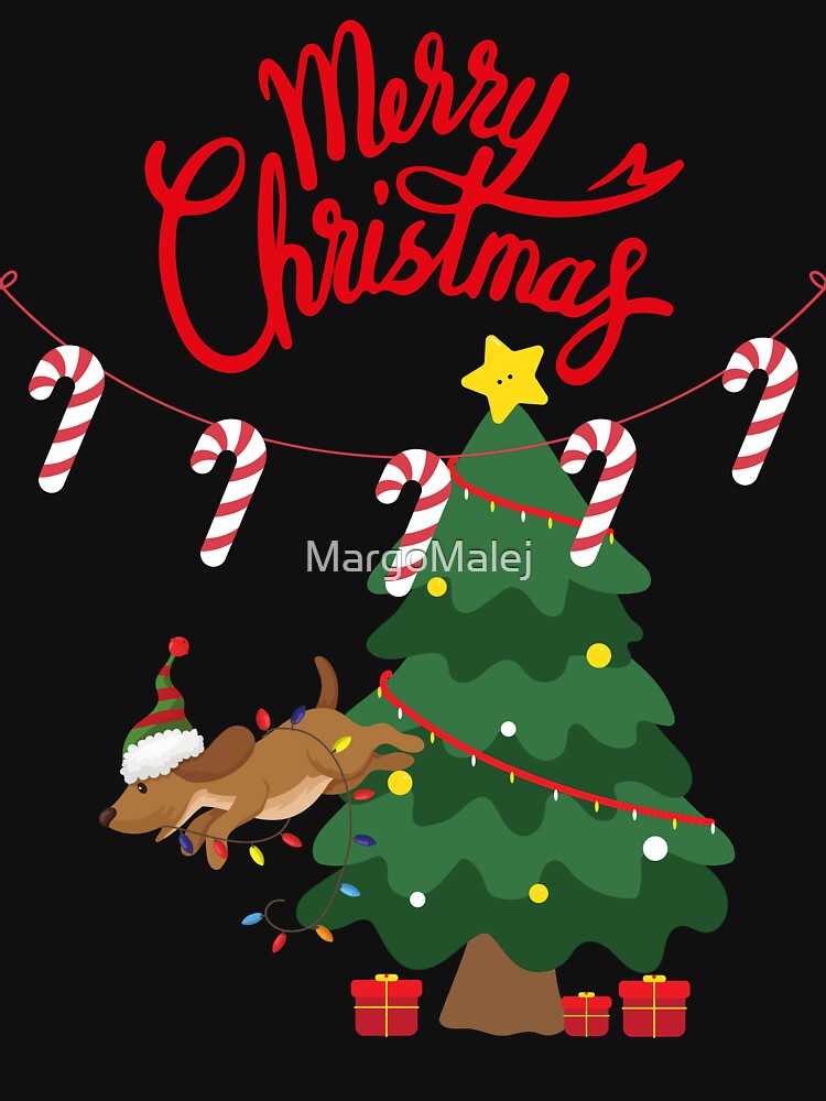Christmas helper dog by MargoMalej