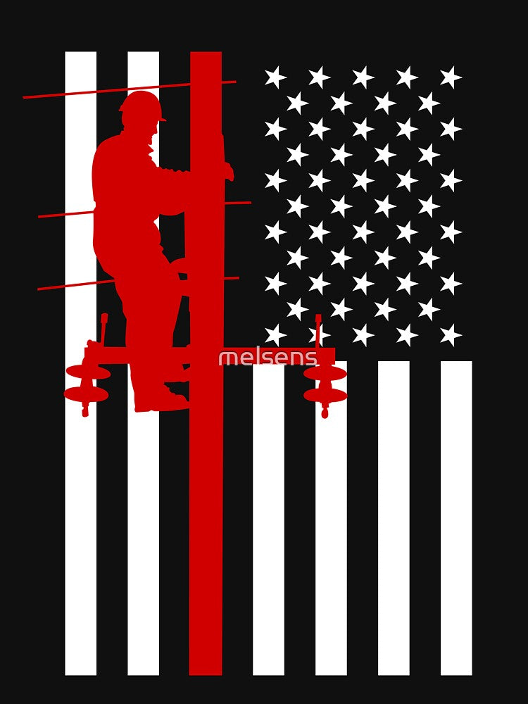 American Flag Lineman by melsens