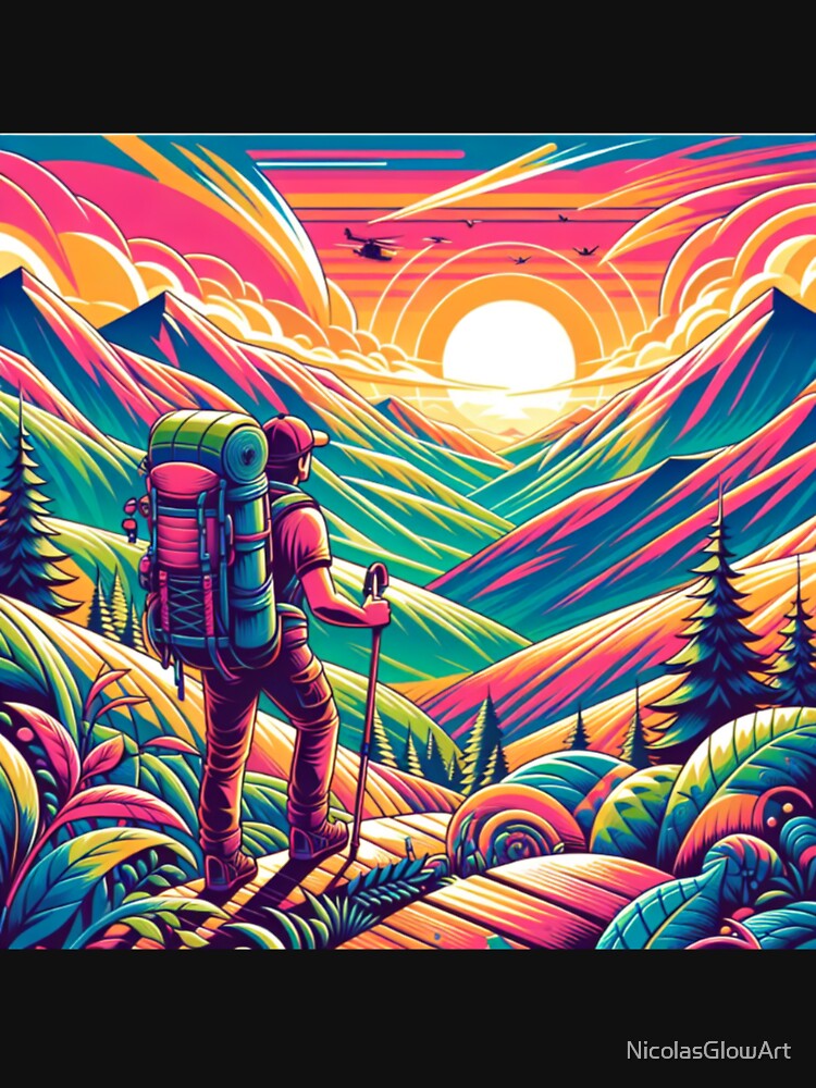Colorful Mountains Adventure by NicolasGlowArt