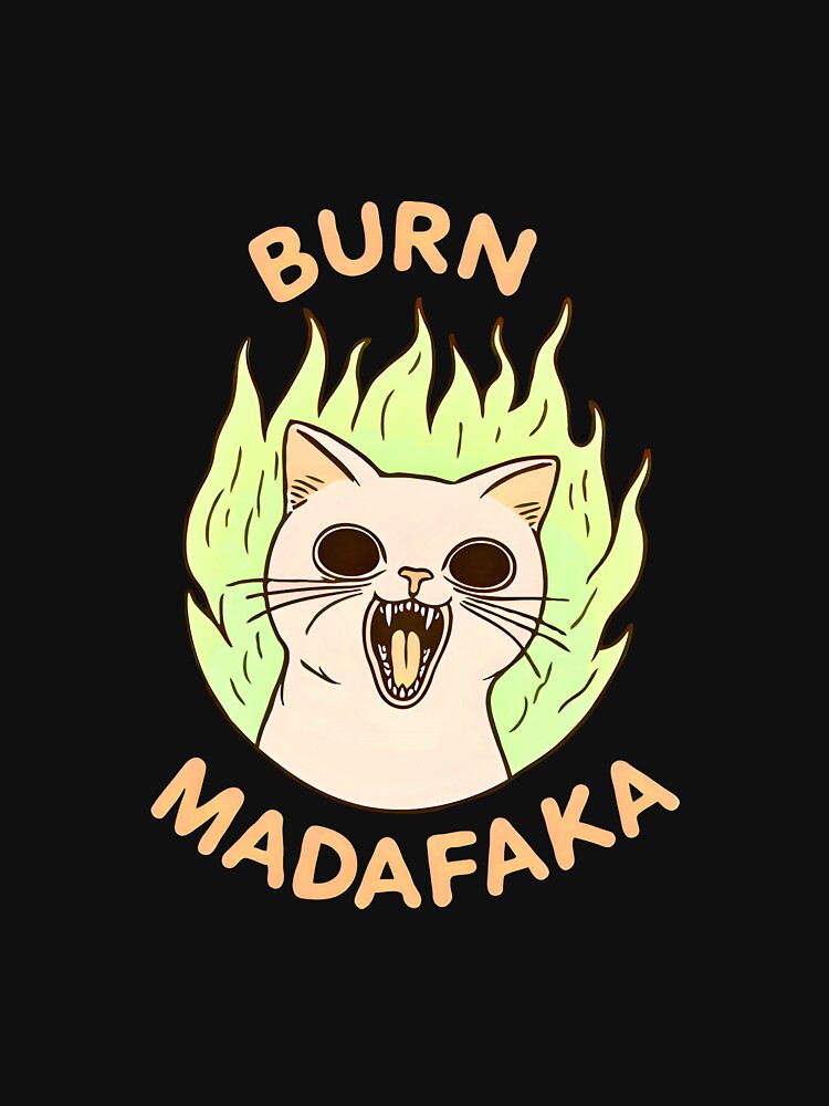 Burn Madafaka Angry Cat Meme by Peac7e
