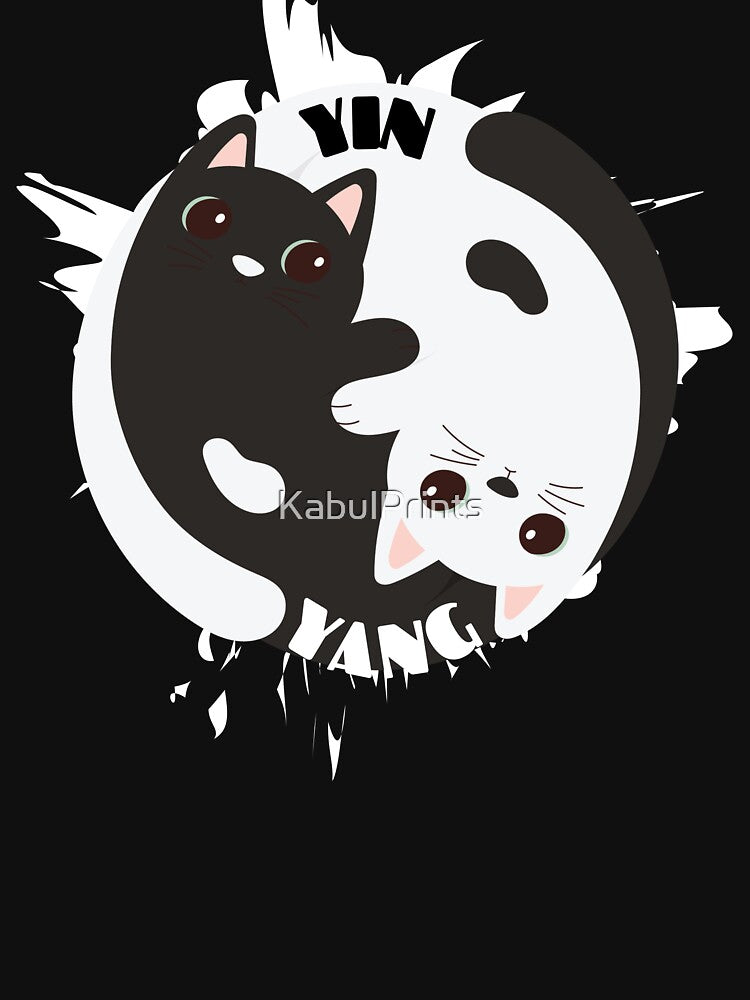 FUNNY PLAYFUL KITTENS YIN YANG by KabulPrints