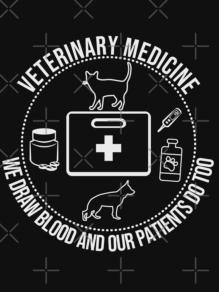 Cute Veterinary Medicine Quotes Vet Tech Vet Sayings  We Draw Blood Our Patients Do Too by MediTees