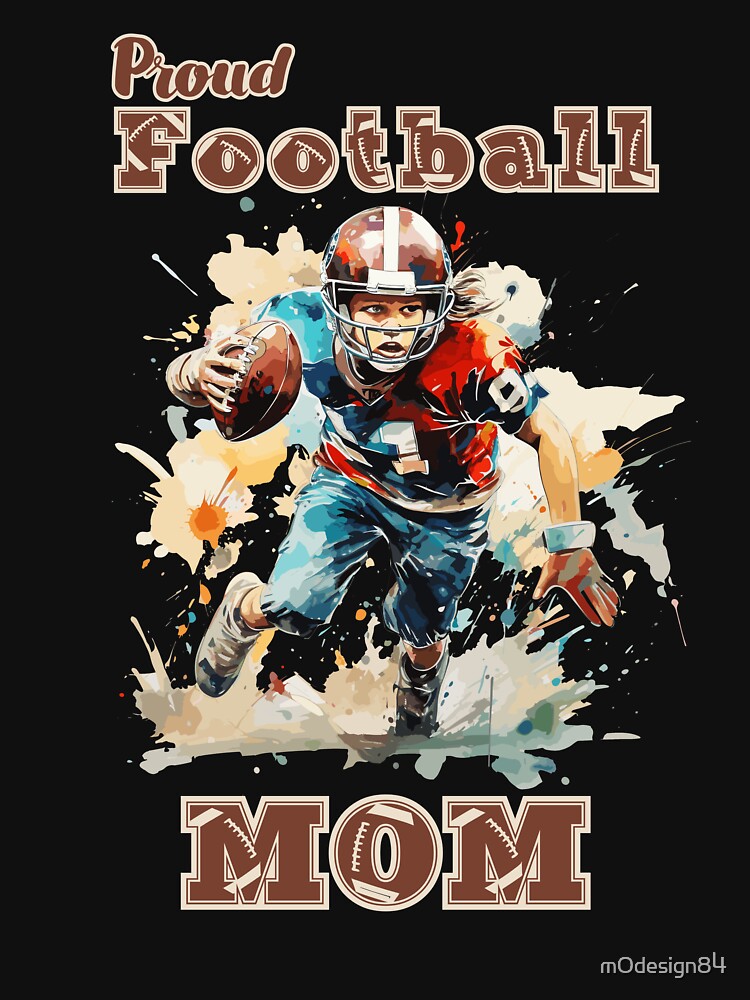 Proud Football Mom Gifts For Football Fan by mOdesign84