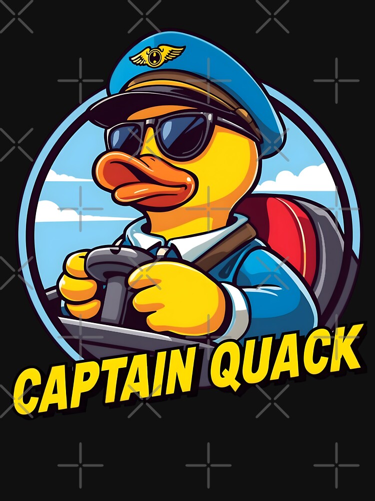 Captain Quack – Funny Pilot Rubber Duck Art by RubberQuack