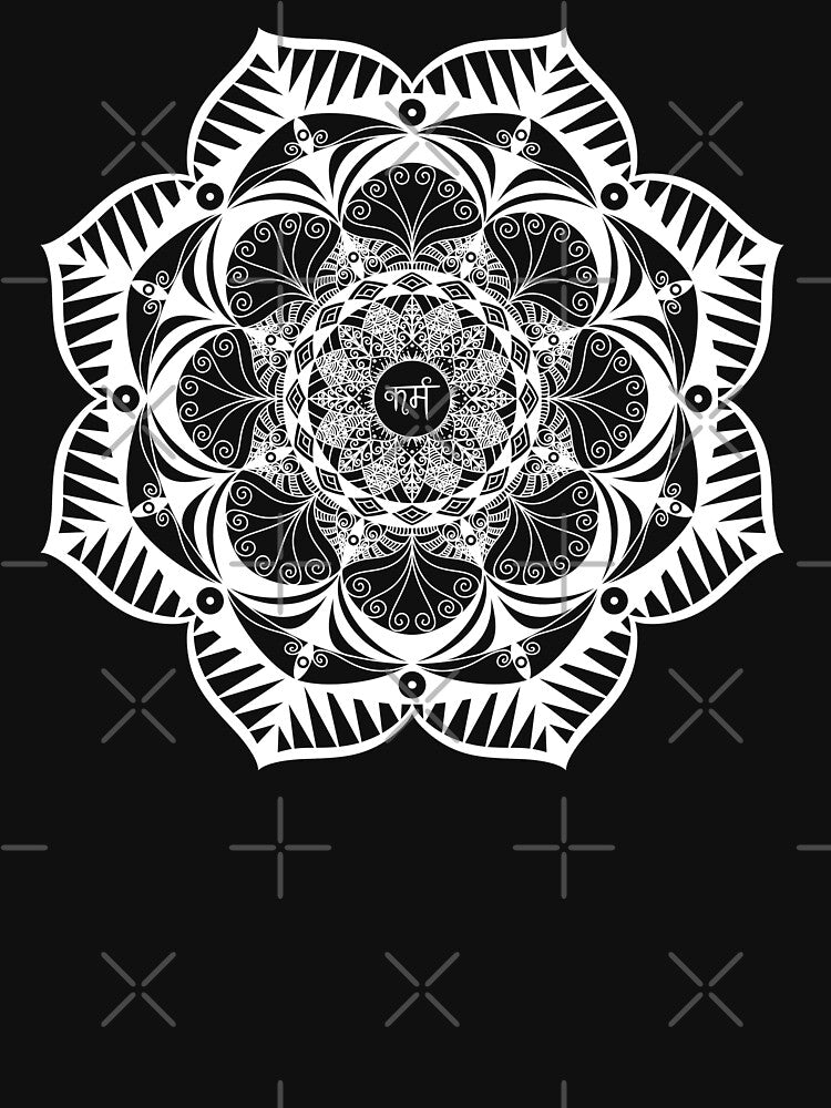 Karma Sanskrit mandala by Milamara
