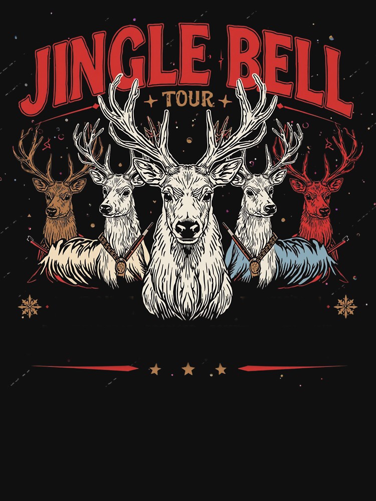 Jingle Bell Tour – Vintage Reindeer Christmas Design by Graphic Therapist