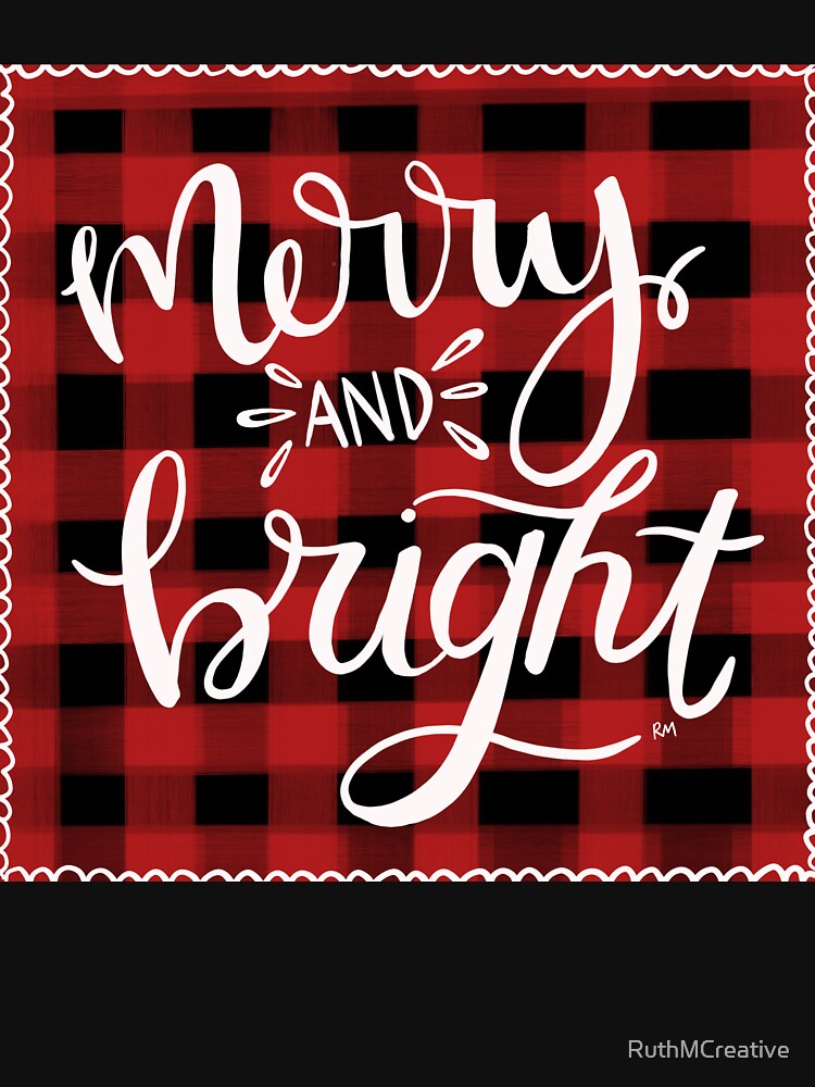Merry And Bright Buffalo Plaid by RuthMCreative