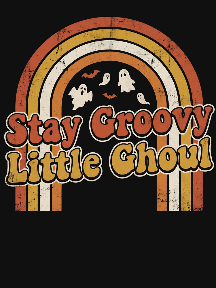 Stay Groovy Little Ghoul Retro Rainbow Ghosts Halloween by TeNovaStudio ⭐⭐⭐⭐⭐