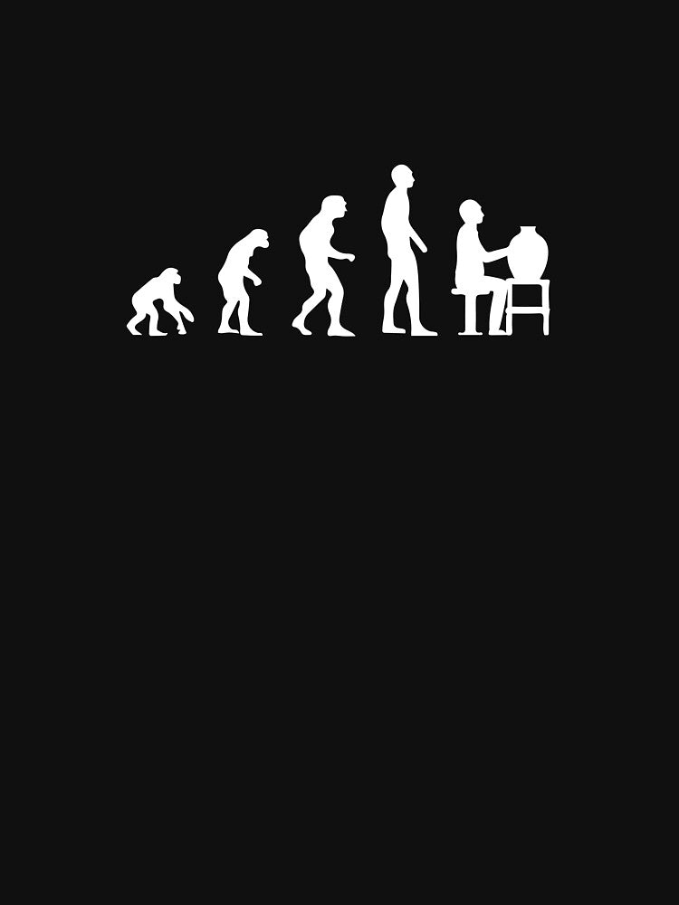 Pottery Evolution Funny Ceramic Artist Gift by Third Eye Supply