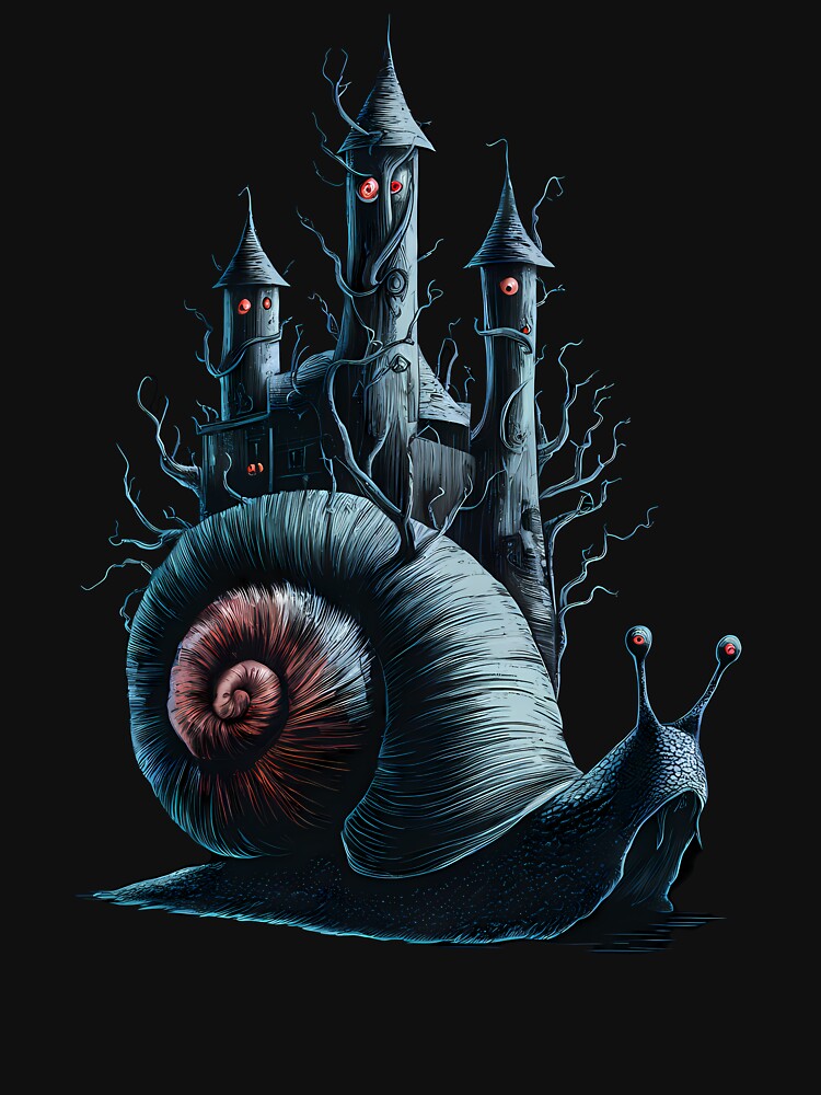 Snail Castle by Funny Vintage Stickers And s Unisex