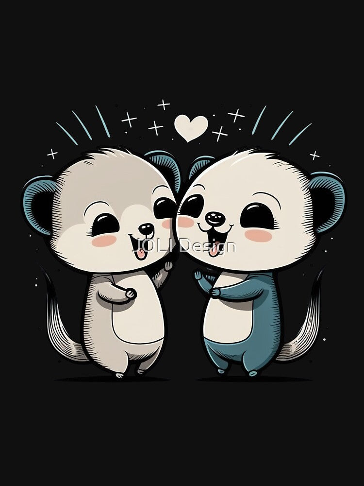 Opossum Love: Live Laugh Play - A cute opossum couple enjoying life by JOLI Design