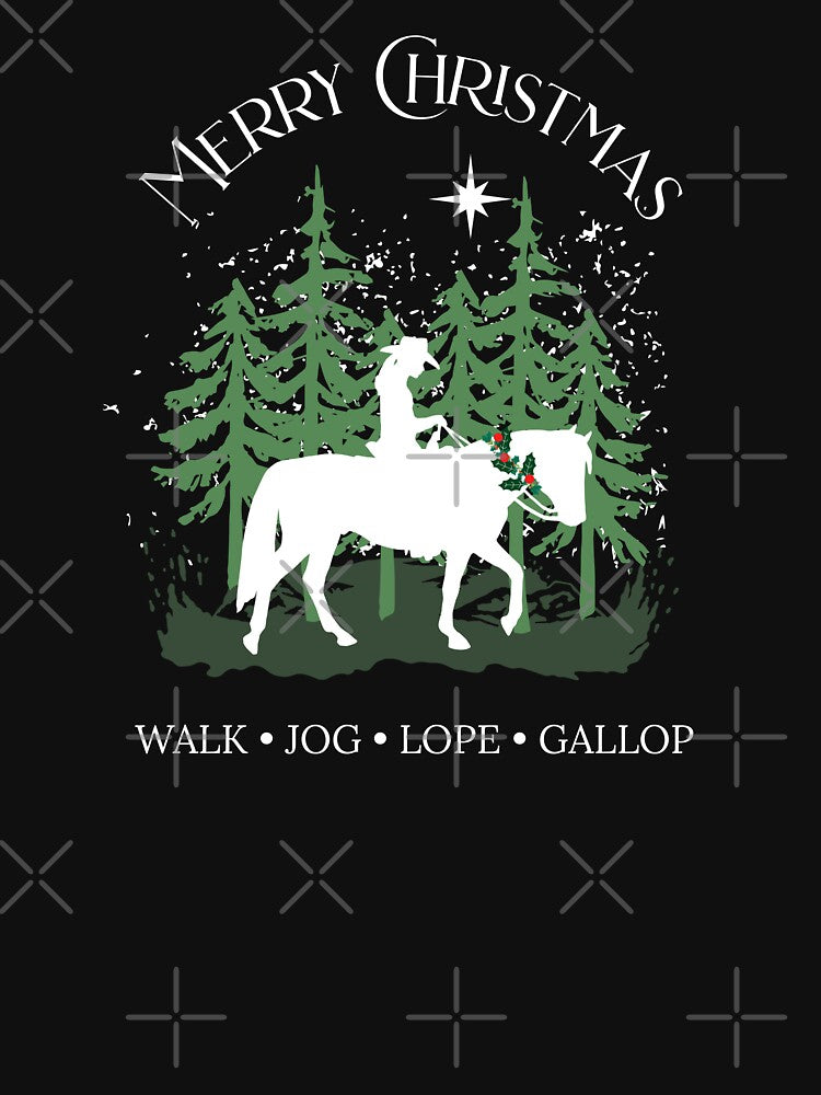 Cowgirl Christmas Horse Winter by LeosCloset
