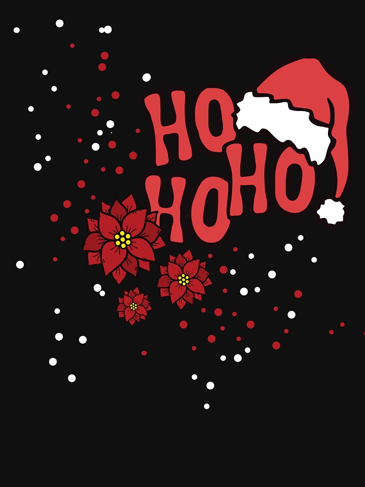 Ho Ho Ho Holiday Blooms Print 2 by PrintsByAnnJ
