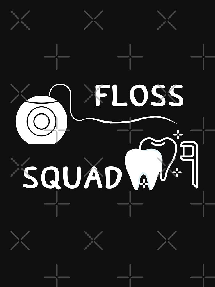 floss squad, dental hygienist, dental hygienist shirts apparel, funny dental, dental shirt team, dental gifts by sirina2796