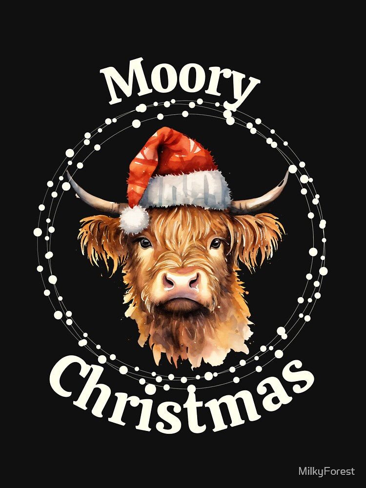 Christmas highland cow by MilkyForest