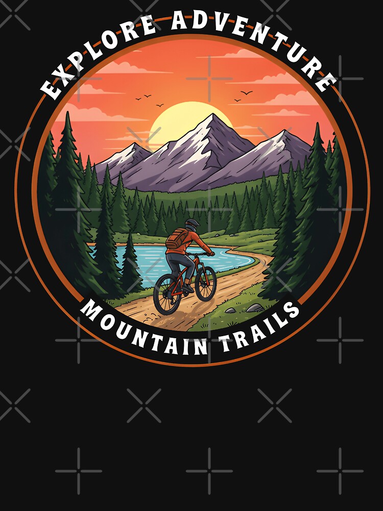 Explore Adventure – Mountain Trails Outdoor Hiking Design by Axivra